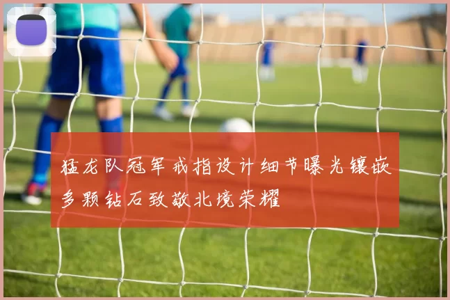 猛龙队冠军戒指设计细节曝光镶嵌多颗钻石致敬北境荣耀